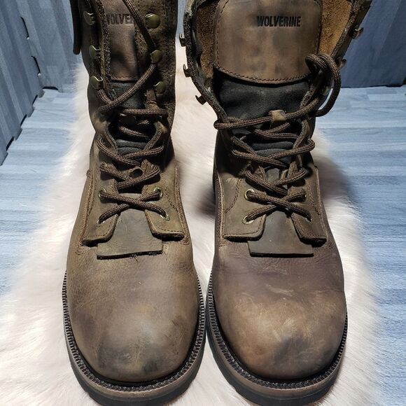 Wolverine Brown Leather Boots - Picture 2 of 6